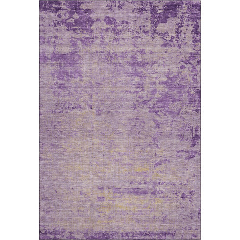 8' X 10' Purple And Beige Abstract Washable Area Rug With UV Protection