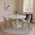 8' Taupe And Beige Abstract Washable Round Rug With UV Protection