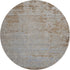 8' Taupe And Beige Abstract Washable Round Rug With UV Protection