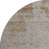 8' Taupe And Beige Abstract Washable Round Rug With UV Protection