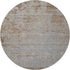 8' Taupe And Beige Abstract Washable Round Rug With UV Protection