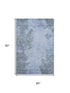 5' X 8' Blue And Gray Abstract Washable Area Rug With UV Protection