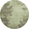 8' Olive Green And Beige Abstract Washable Round Rug With UV Protection