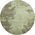 8' Olive Green And Beige Abstract Washable Round Rug With UV Protection
