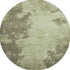 8' Olive Green And Beige Abstract Washable Round Rug With UV Protection