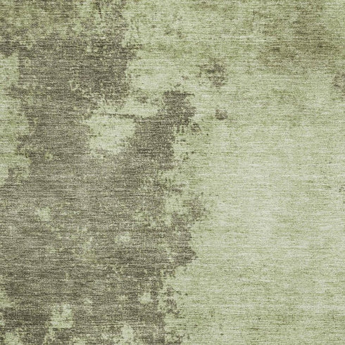 8' X 10' Olive Green And Beige Abstract Washable Area Rug With UV Protection