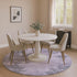 8' Purple And Gray Abstract Washable Round Rug With UV Protection