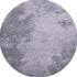 8' Purple And Gray Abstract Washable Round Rug With UV Protection