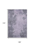 9' X 12' Purple And Gray Abstract Washable Area Rug With UV Protection