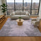 9' X 12' Purple And Gray Abstract Washable Area Rug With UV Protection