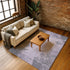 9' X 12' Purple And Gray Abstract Washable Area Rug With UV Protection