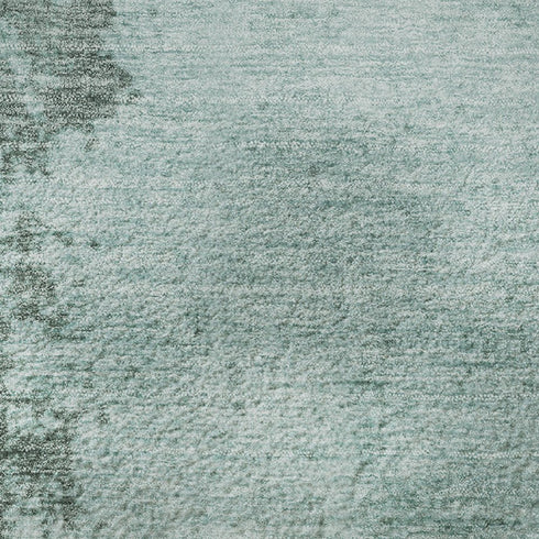 5' X 8' Teal And Gray Abstract Washable Area Rug With UV Protection