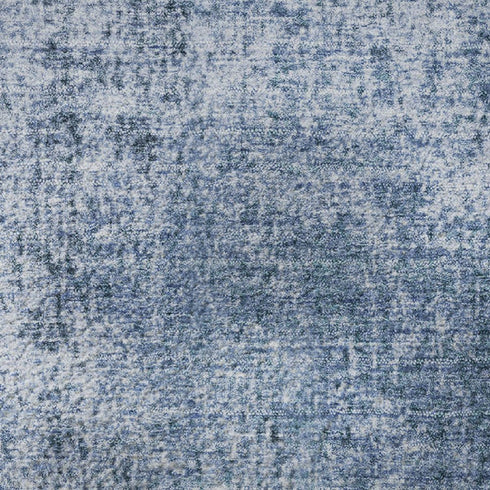 5' X 8' Blue And Sky Blue Abstract Washable Area Rug With UV Protection