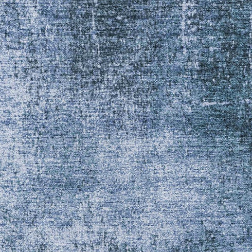 5' X 8' Blue And Sky Blue Abstract Washable Area Rug With UV Protection