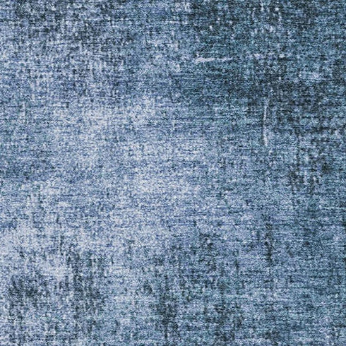 8' X 10' Blue And Sky Blue Abstract Washable Area Rug With UV Protection