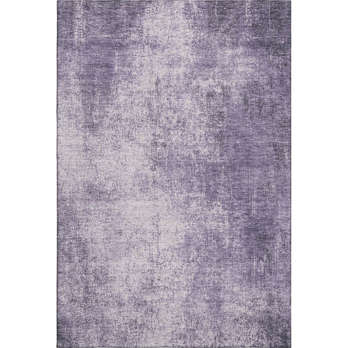 5' X 8' Lavender And Gray Abstract Washable Area Rug With UV Protection
