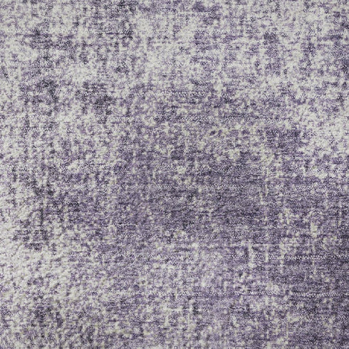 8' Lavender And Gray Abstract Washable Round Rug With UV Protection