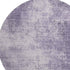 8' Lavender And Gray Abstract Washable Round Rug With UV Protection