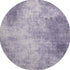 8' Lavender And Gray Abstract Washable Round Rug With UV Protection