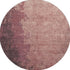 8' Coral And Burgundy Abstract Washable Round Rug With UV Protection
