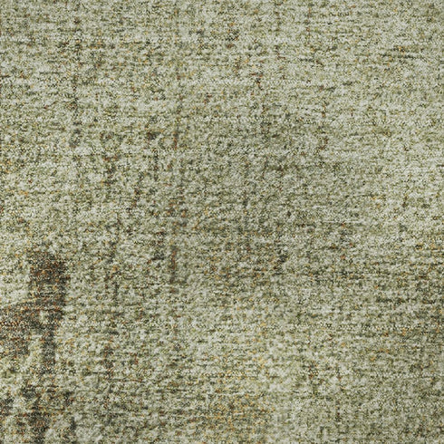 8' X 10' Olive Green And Brown Abstract Washable Area Rug With UV Protection