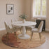 8' Rust And Copper Abstract Washable Round Rug With UV Protection