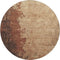 8' Rust And Copper Abstract Washable Round Rug With UV Protection