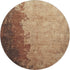 8' Rust And Copper Abstract Washable Round Rug With UV Protection
