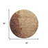 8' Rust And Copper Abstract Washable Round Rug With UV Protection