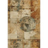 5' X 8' Beige Gray And Rust Geometric Washable Area Rug With UV Protection