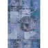 9' X 12' Blue And Gray Geometric Washable Area Rug With UV Protection