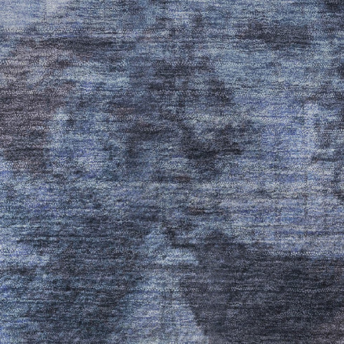 9' X 12' Blue And Gray Geometric Washable Area Rug With UV Protection