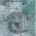 8' X 10' Teal And Gray Geometric Washable Area Rug With UV Protection