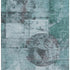 8' X 10' Teal And Gray Geometric Washable Area Rug With UV Protection