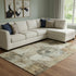 8' X 10' Taupe Gray And Beige Geometric Washable Area Rug With UV Protection