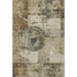 8' X 10' Taupe Gray And Beige Geometric Washable Area Rug With UV Protection