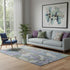 5' X 8' Blue Green And Lavender Geometric Washable Area Rug With UV Protection