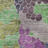 5' X 8' Fern Green Eggplant And Blush Geometric Washable Area Rug With UV Protection