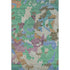 8' X 10' Green Copper And Blue Geometric Washable Area Rug With UV Protection