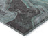 8' X 10' Teal Gray And Ivory Abstract Washable Area Rug With UV Protection