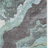 8' X 10' Teal Gray And Ivory Abstract Washable Area Rug With UV Protection