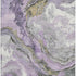 8' X 10' Lavender Gray And Ivory Abstract Washable Area Rug With UV Protection