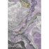 8' X 10' Lavender Gray And Ivory Abstract Washable Area Rug With UV Protection