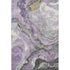 9' X 12' Lavender Gray And Ivory Abstract Washable Area Rug With UV Protection
