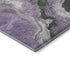 9' X 12' Lavender Gray And Ivory Abstract Washable Area Rug With UV Protection
