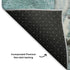 8' X 10' Teal Gray And Ivory Abstract Washable Area Rug With UV Protection