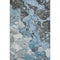 5' X 8' Blue Gray And Ivory Abstract Washable Area Rug With UV Protection