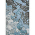 5' X 8' Blue Gray And Ivory Abstract Washable Area Rug With UV Protection
