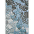 8' X 10' Blue Gray And Ivory Abstract Washable Area Rug With UV Protection