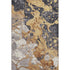 9' X 12' Gold Gray And Ivory Abstract Washable Area Rug With UV Protection